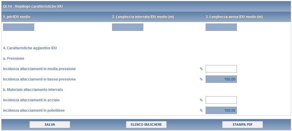 Figura 3.20: maschera INDICI ATTENZIONE: l operatore deve obbligatoriamente aprire, compilare e salvare questa maschera, eventualmente inserendo il valore 0 nei campi editabili presenti.