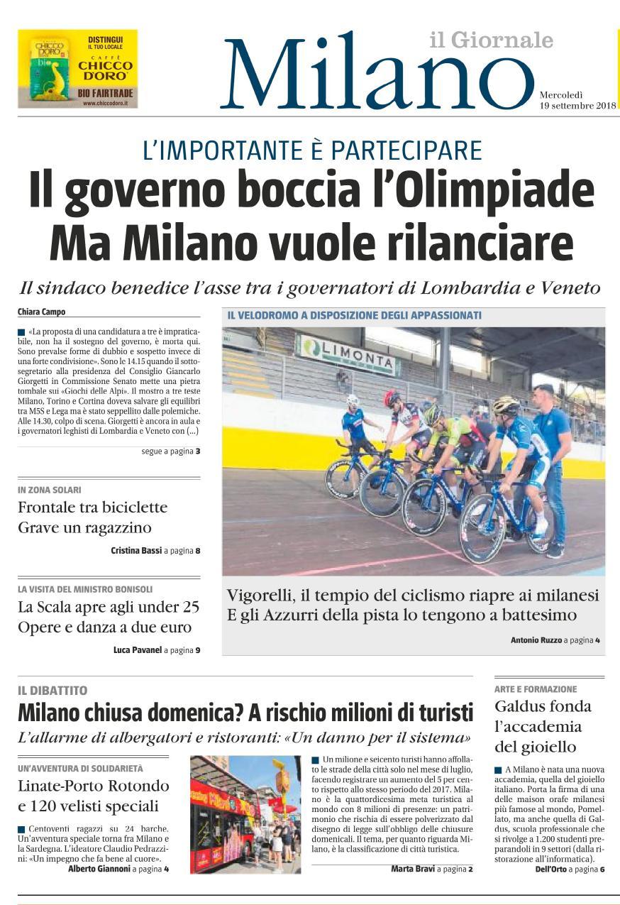 IL GIORNALE MILANO 19/09/2018 A Milano è nata una nuova accademia,