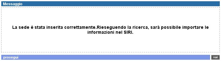 18 Si salvano in Anagrafe i dati relativi alla sede operativa: Si torna