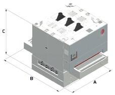 Dati tecnici Opera 5 Ingombri ridotti del 20%. Motori ed elettroventola sono contenuti all interno della macchina.