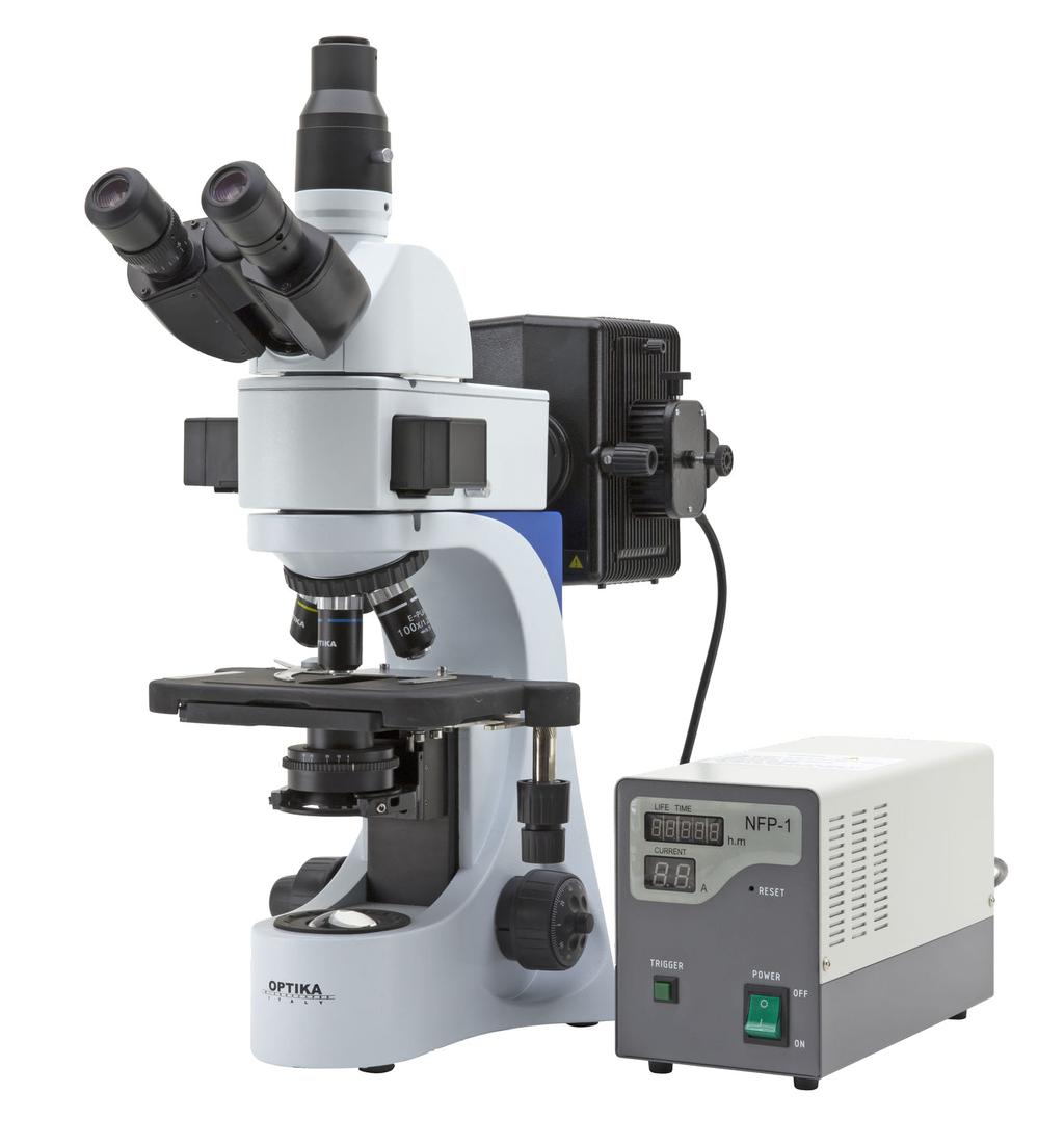 Fluorescenza Training Microscopio Biologico Trinoculare a fluorescenza 301339 Microscopio da didattica e laboratorio per applicazioni di routine.