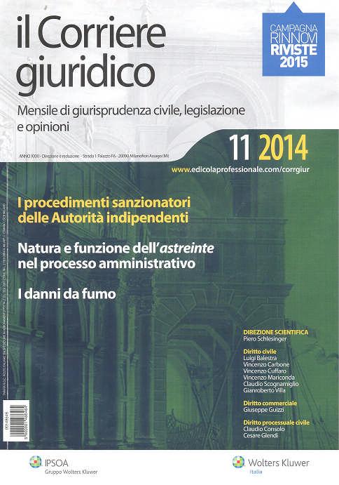 Diritto costituzionale Editore Wolters Kluwer Italia Il corriere giuridico Posseduto dal 2005 Mensile di diritto e procedura civile.