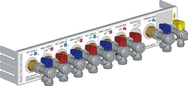 Predisposizione allacciamenti I kit raccordi previsti per la serie Top Bimetal Condens offrono la possibilità di realizzare gli allacciamenti idraulici con più tipi di terminali.