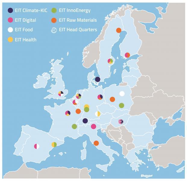 KIC Knowledge Innovation Communities Negli scorsi anni sono state costituite sei KIC, ciascuna focalizzata su differenti aree tematiche di rilevanza strategica: EIT Climate, EIT Digital, EIT