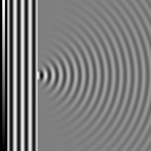 FISICA DELLE ONDE: DIFFRAZIONE Passando attraverso un apertura stretta, un onda tende a