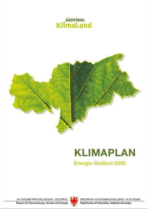 Strategia KlimaLand Alto Adige 2050 Visionedi politicaenergeticae di tuteladel climaper il2050: Limitare il consumo totale di energia espresso in potenza continua per abitante a <2.