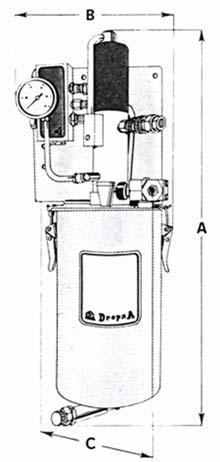 CARATTERISTICHE TECNICHE Rapporto di compressione : 40:1 Pressione aria di comando : minimo 4 bar (0,4MPa massimo 10 bar (1MPa consigliata 7 bar (0.