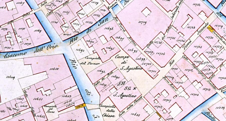 catasto napoleonico mappale: 10707 possessori: Pisani Barbarigo Chiara fu Vettore