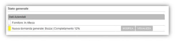 compilazione ed invio del questionario Categoria merceologica Per