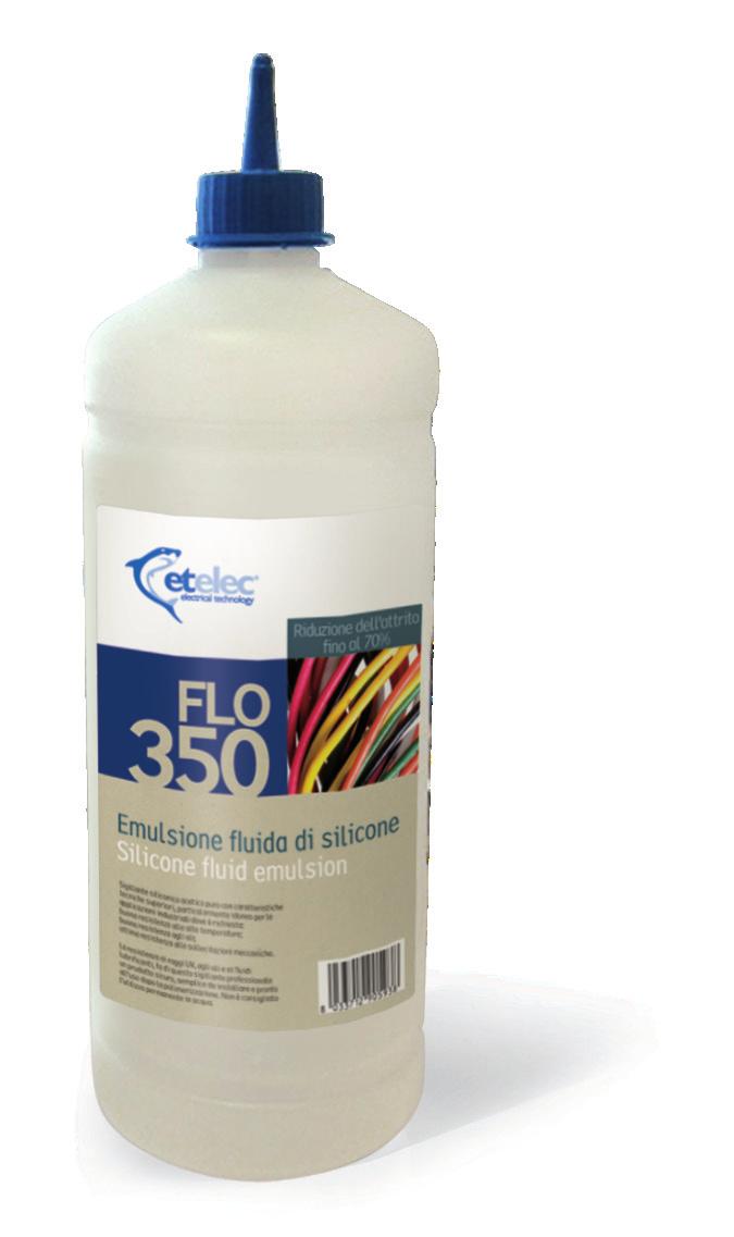 Cable lubricants FLO 350 Emulsione fluida di silicone per posa cavi - Idoneo per tutte le tipologie di cavi elettrici e di telecomunicazioni - Posa in