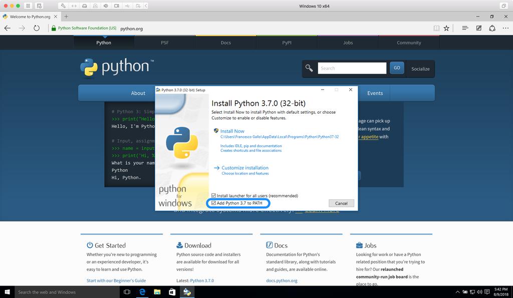 PYTHON - INSTALLAZIONE Python - Quale sistema