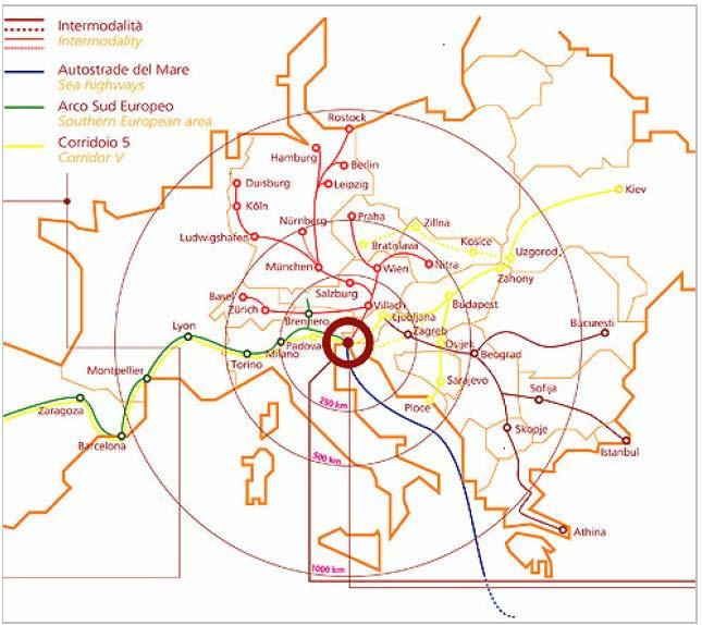 Centralità della Regione FVG e del Porto di Trieste in Europa La