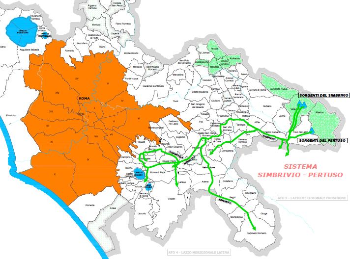 Riduzione disponibilità alle fonti La riduzione di disponibilità di risorse idriche alle fonti di approvvigionamento di Acea Ato2 Fuori Roma Sorgenti Doganella Q