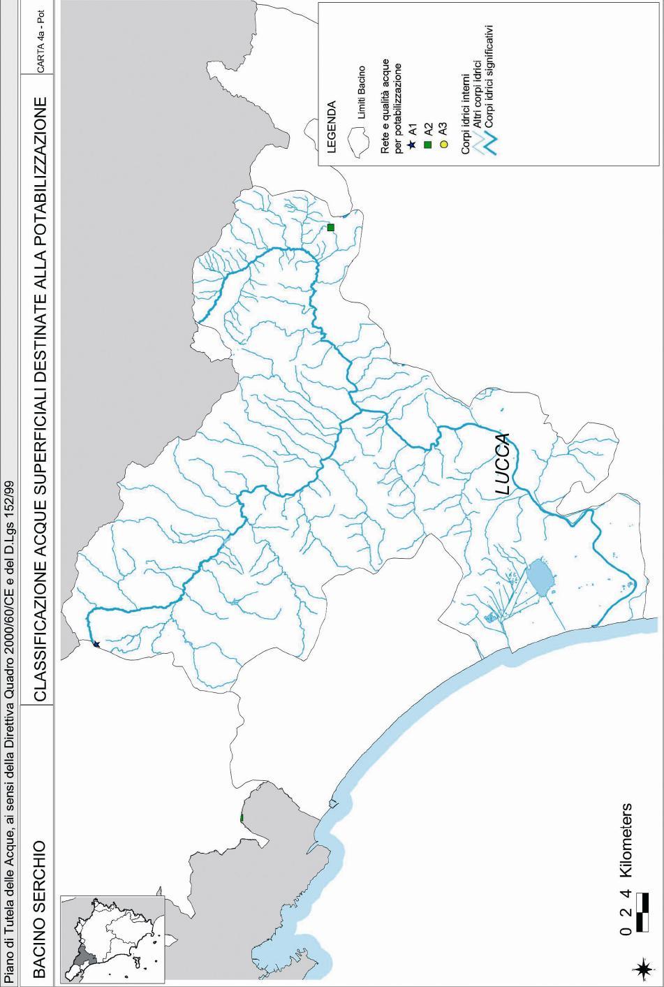 PARTE A - DATI ATTUALMENTE DISPONIBILI Acque destinate alla produzione di acqua potabile Punto di