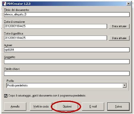 Apparirà la seguente schermata e procedere secondo il seguente percorso