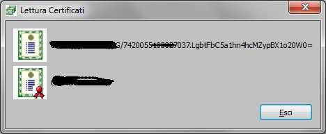 icona del certificato (1) e apparirà una finestra contenente i