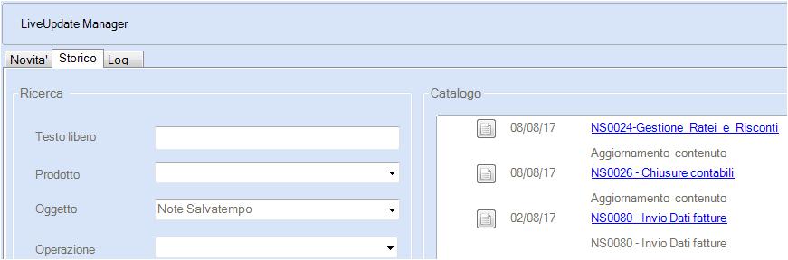 Normativa - Prassi Manuali Archivio storico E' sempre possibile ricercare le Note Salvatempo pubblicate in precedenza,