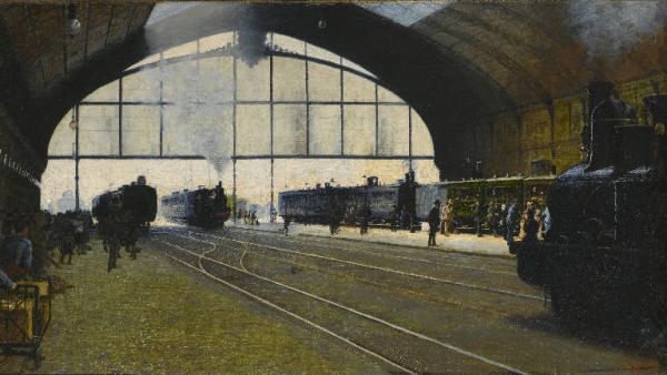 La stazione centrale di Milano nel 1889 Morbelli Angelo Link risorsa: http://www.lombardiabeniculturali.