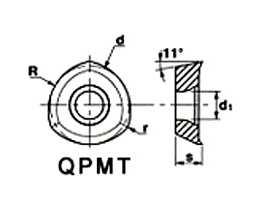 Inserto QPMT PX25 per fresatura Art.14731 Inserto QPMT per fresatura.