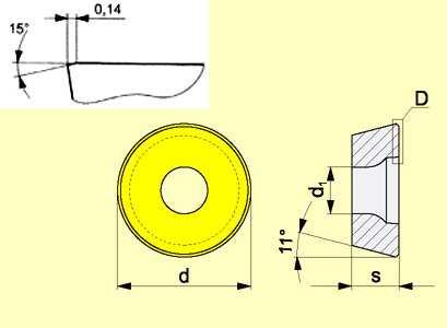 Inserto RDHW-91 KR5020 per fresatura Art.14745 Inserto RDHW-91 per fresatura.