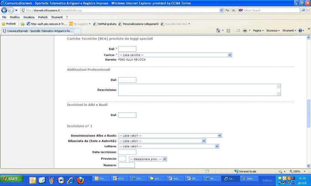 in automatico il sistema riporta nel campo Tipo l indicazione SEDE, selezionare dal menu a tendina UL cliccare su Lista UL e selezionare l U.L. appena caricata.