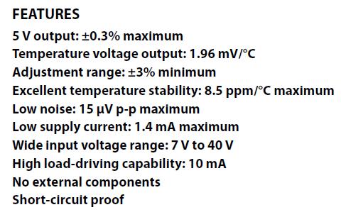 Generatore tensione di riferimento di +5 Volt Utilizziamo l integrato REF0 che