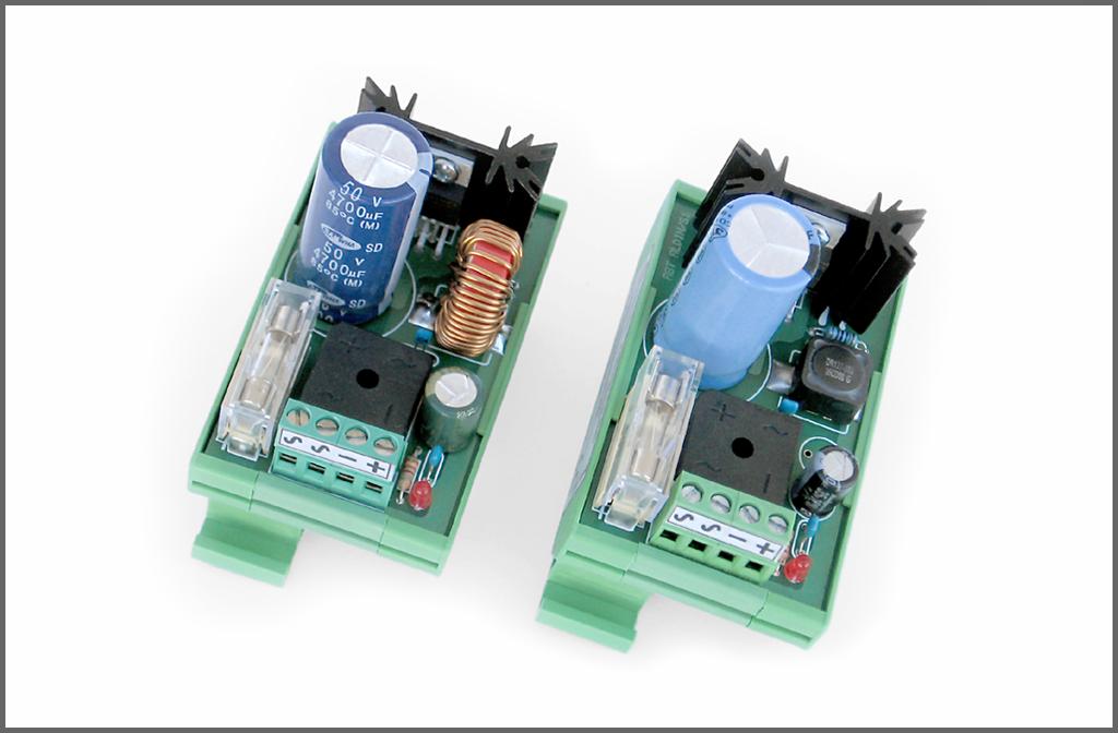 costruzioni elettroniche industriali ALIMENTATORI STANDARD MONOFASI STABILIZZATI su guida DIN Ingresso Vac bassa tensione serie switching open-frame mod.