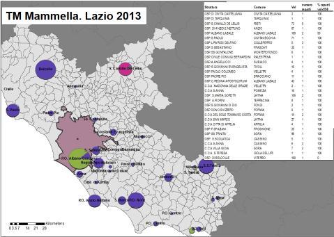 Nel 2013 nel Lazio, gli interventi chirurgici per tumore della mammella sono effettuati in 86 strutture diverse e solo 11 strutture
