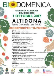 Assemblea territoriale di San Benedetto La Biodomenica inizia con convegno Biodistretto Il Piceno Altidona, 30 settembre 2017 Domenica 1 ottobre si svolgerà la Biodomenica nel centro storico di