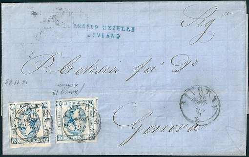 Da Livorno a Genova 13 novembre 1863, tariffa 2