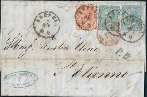 Da Cosenza a Napoli 27 gennaio 1864, tariffa 1 porto per l