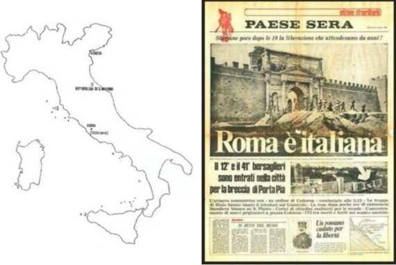 Kanzler. La presa di Roma segna l'annessione della città al Regno d'italia, decretando la fine dello Stato Pontificio e del potere temporale dei Papi.