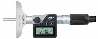 IP65 Depth digital micrometer BA09025 0 25 BA090100 0 100 BA090200 0 200 Accuracy A ± 0,003 101,5 Micrometro digitale di profondità IP65.