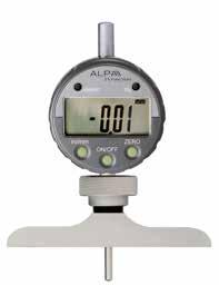 Depth digital dial indicator BA10010 0 10 BA10025 0 25 Resolution 0,01 Misuratore di profondità con comparatore digitale. Acciaio temprato e cromato, superfici di misurazione lappate.