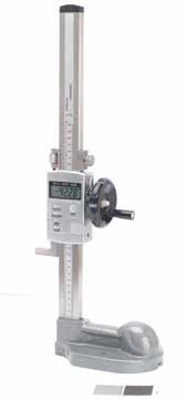 Double column digital height gauge. Resolution 0.01. Hardened stainless steel double column with regulation. Cast iron ergonomic base, electronics with preset and hold functions, data output.