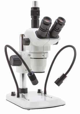 Professional stereomicroscope SCOPE Magnification Head LA380BI Binocular LA380TR Trinocular LA380BIL Binocular LA380TRL Trinocular Stativo Stand A colonna Pillar Illumination - Luce trasmessa e luce