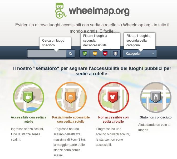 Wheelmap la app Mostra e permette di