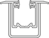 P018/2 20 Guida esterna con sede staffe fissaggio a mmuro COD.