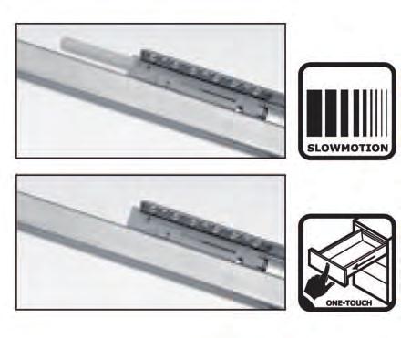 PROFonDITÀ DEL CASSETTO B = PROFonDITÀ INTERNA MINIMA DEL CABINET K = LARGHEzzA INTERNA DEL CABINET Cassetto con frontale Profondità: L-10 Cassetto interno in luce Profondità: L-10+X Montaggio del