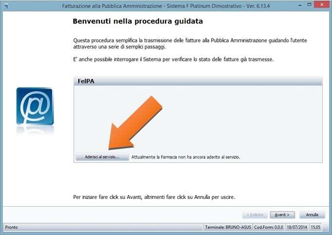 La procedura guidata, una volta lanciata, permette tramite semplici passaggi di: accreditarsi presso il sistema di trasmissione FelPA (Fattura Elettronica Pubblica Amministrazione) trasmettere la