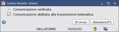 Spostandosi da un quadro all altro del modello il programma chiede se il quadro da cui si sta uscendo è verificato.