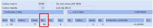 APE; togliere il flag al campo <Valuta>; al campo <Valore> lasciare 0,00000. Confermare il caricamento. La costante n.88 "% Contrib.APE" (o codice alternativo) rimane valida per tutto l'archivio.