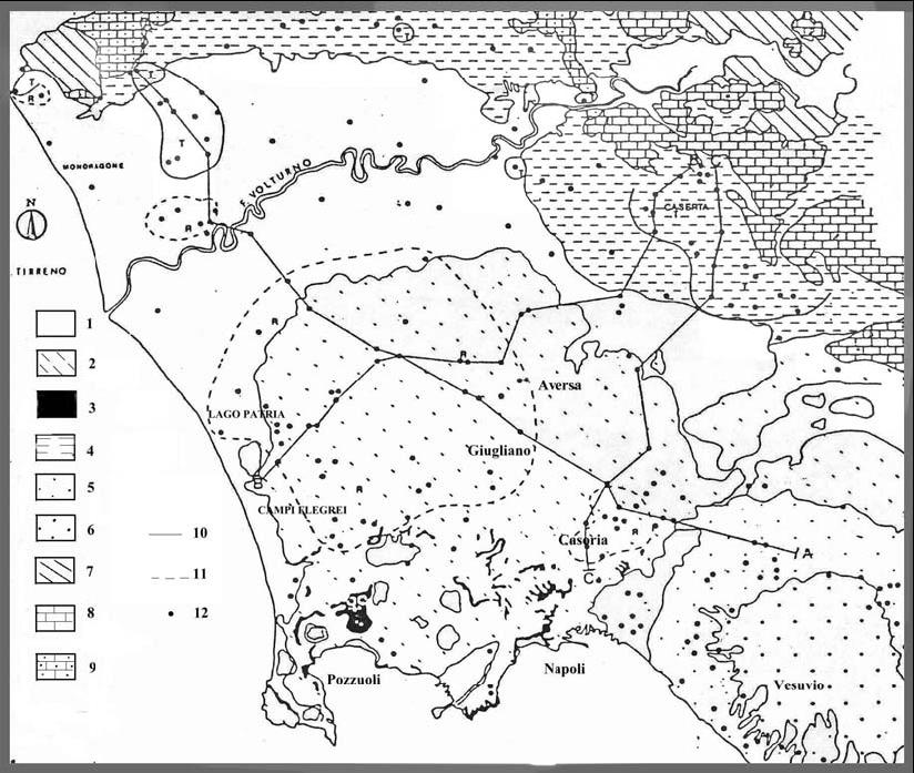 2.2 Geologia e geomorfologia Una corretta ricostruzione della stratigrafia e della struttura generale della Piana Campana è stata eseguita attraverso studi geologici regionali finalizzati ad