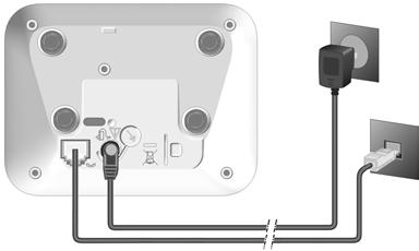 Messa in funzione Messa in funzione Contenuto della confezione una base, un alimentatore per la base, un cavo telefonico, un portatile, un coperchio delle batterie, due batterie, un supporto di