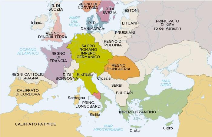 U1 Il Basso Medioevo: la nascita dell'europa Cultura germanica: tedeschizzazione dell Impero e nascita dell