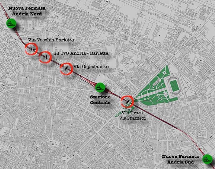 : futuri potenziamenti infrastrutturali il Grande Progetto Nell ambito della concretizzazione di un grande progetto, di ampio respiro troveranno esecuzione: BARLETTA Centrale il raddoppio della