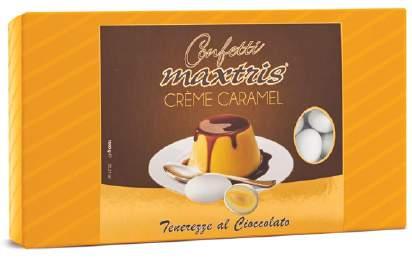 MAXTRIS BABÀ CON PANNA cioccolato bianco al gusto di babà con panna, Toasted almond in white babà with cream flavoured chocolate, in a thin layer of sugar.