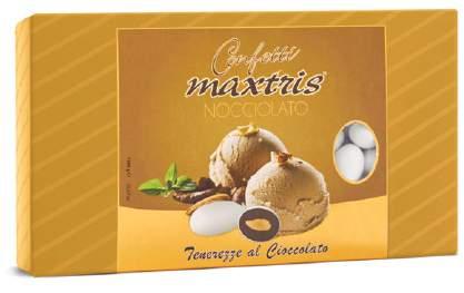 Toasted almond in white pastry vanilla chocolate, in a thin layer of sugar. MAXTRIS MR.