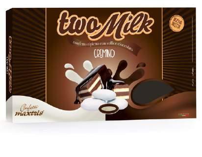 of sugar. TWO MILK CHOCOSTÈ Un anima di cioccolato fondente e cioccolato al latte e alle nocciole gianduia ricoperta da un sottile strato di zucchero.