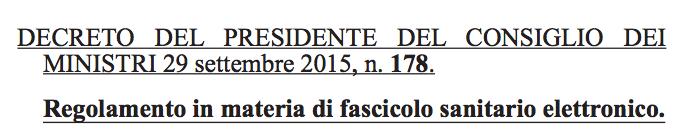 dei decreti previsti dal decreto-legge n. 179/2012.